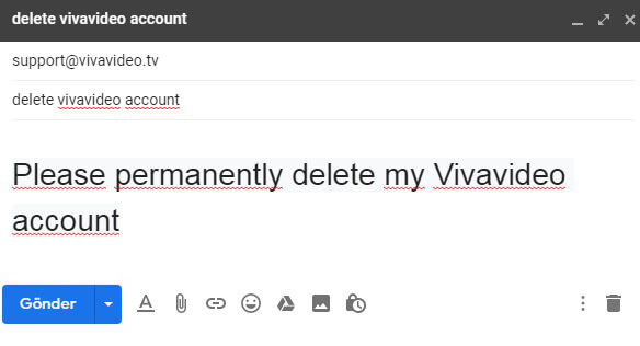 come eliminare un account vivavideo