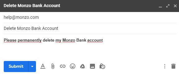 Как удалить счет в Monzo Bank