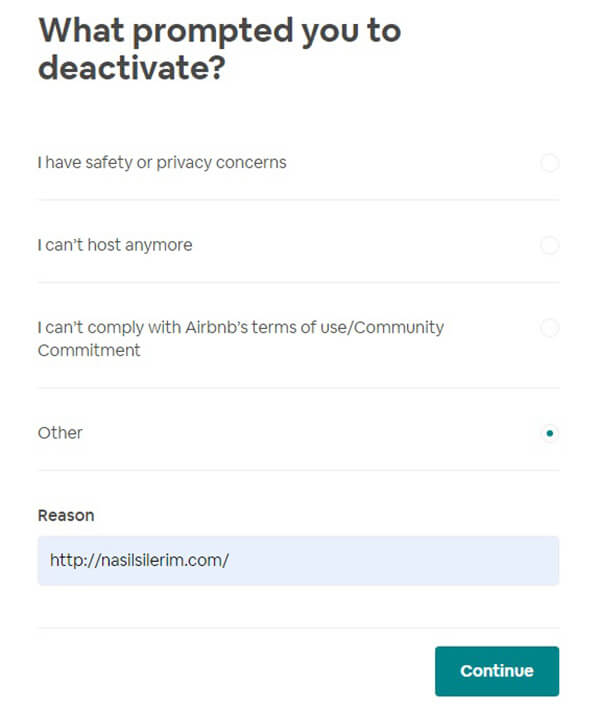 Airbnb Account Deletion