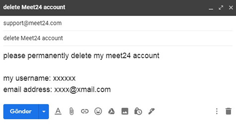 Delete Meet24 Account