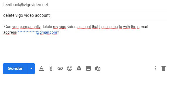 Удаление Vigo Video Account